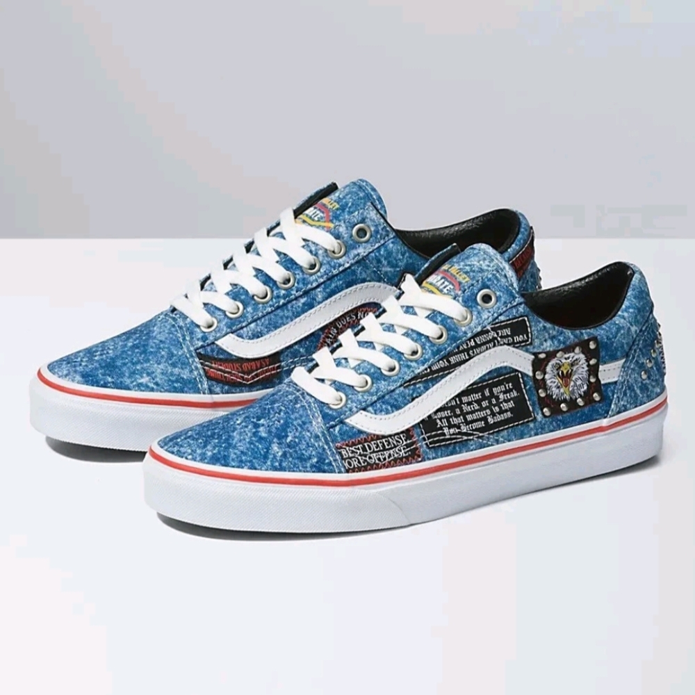 Vans Old Skool Cobra Kai Men 10 Eagle Fang Studded Shoes 092025